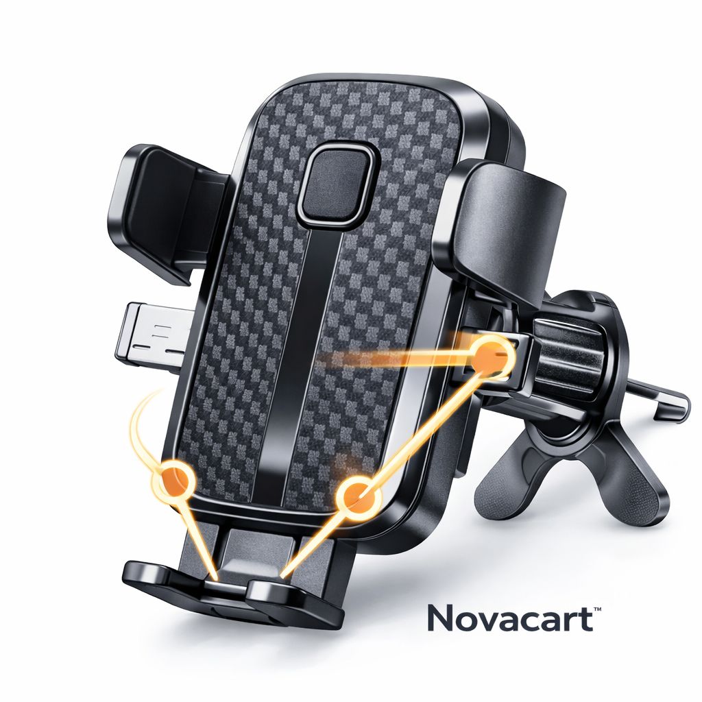 Anti-Vibration Car Phone Mount – 360° Rotation
